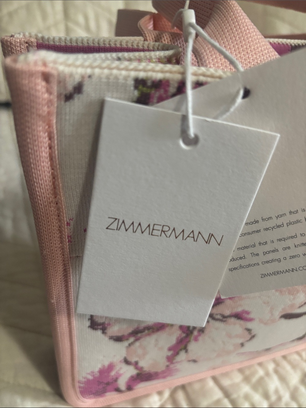 Zimmermann Pink Floral Mini Tote NWT - Picture 5 of 8